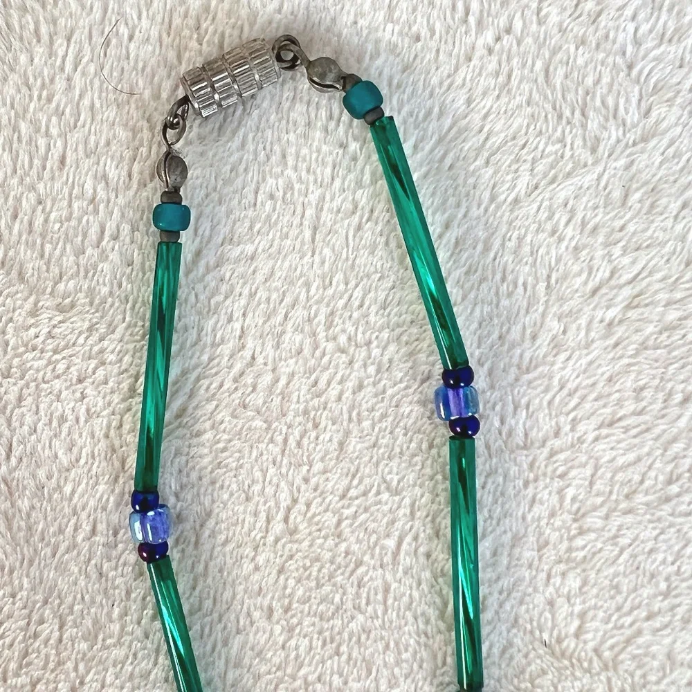 Gold Flaked Glass Heart Pendant - Picture 2 of 5